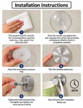 8-Piece Heavy-Duty Suction Cup Wall Hooks – Stainless Steel