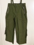 Olive Green Utility Cargo Pants with D-Ring Details LG