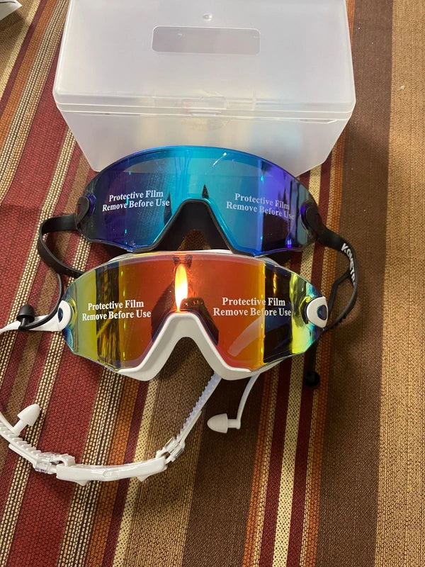 4pc Adult Swimming goggles with swim caps