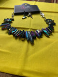 “Charismatic” Iridescent Hematite Necklace & Earrings