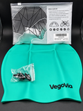 VegoVia Silicone Swim Cap for Long Hair – Aqua/Teal