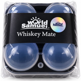 World Samuelei Whiskey Mate Ice Ball Mold Set with Ice Bag – Black – New