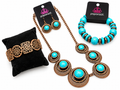 Turquoise & Copper 3-Piece Coordinated Jewelry Set