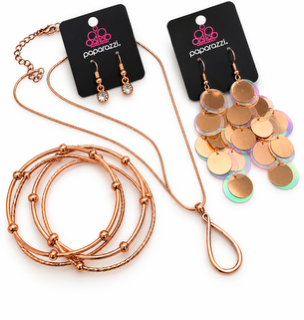 Shinny Copper 6-Piece Coordinated Jewelry Set