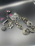 Bronze & Rhinestone 4-Piece Jewelry Set