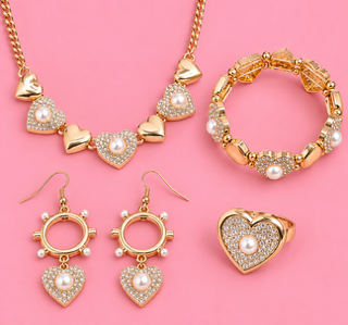 Fiercely 5th Avenue Gold Heart 4-Piece Set