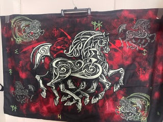 Viking Norse Horse Tapestry Wall Hanging